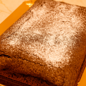 Coca de llanda casera de chocolate y calabaza